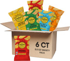 The Good Crisp Company Crinkle Cut Potato Chips, Variety Pack, 5.5 Oz (Pack of 6)