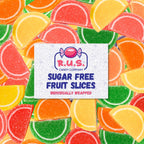 RUS Candy Company Sugar-Free Fruit Slices – 1 Lbs Bulk Bag | Classic Jelly Fruit Candy, Chewy Old-Fashioned Candy-Shop Favorites | Assorted Flavors, Guilt-Free Sweetness (1 Pound)
