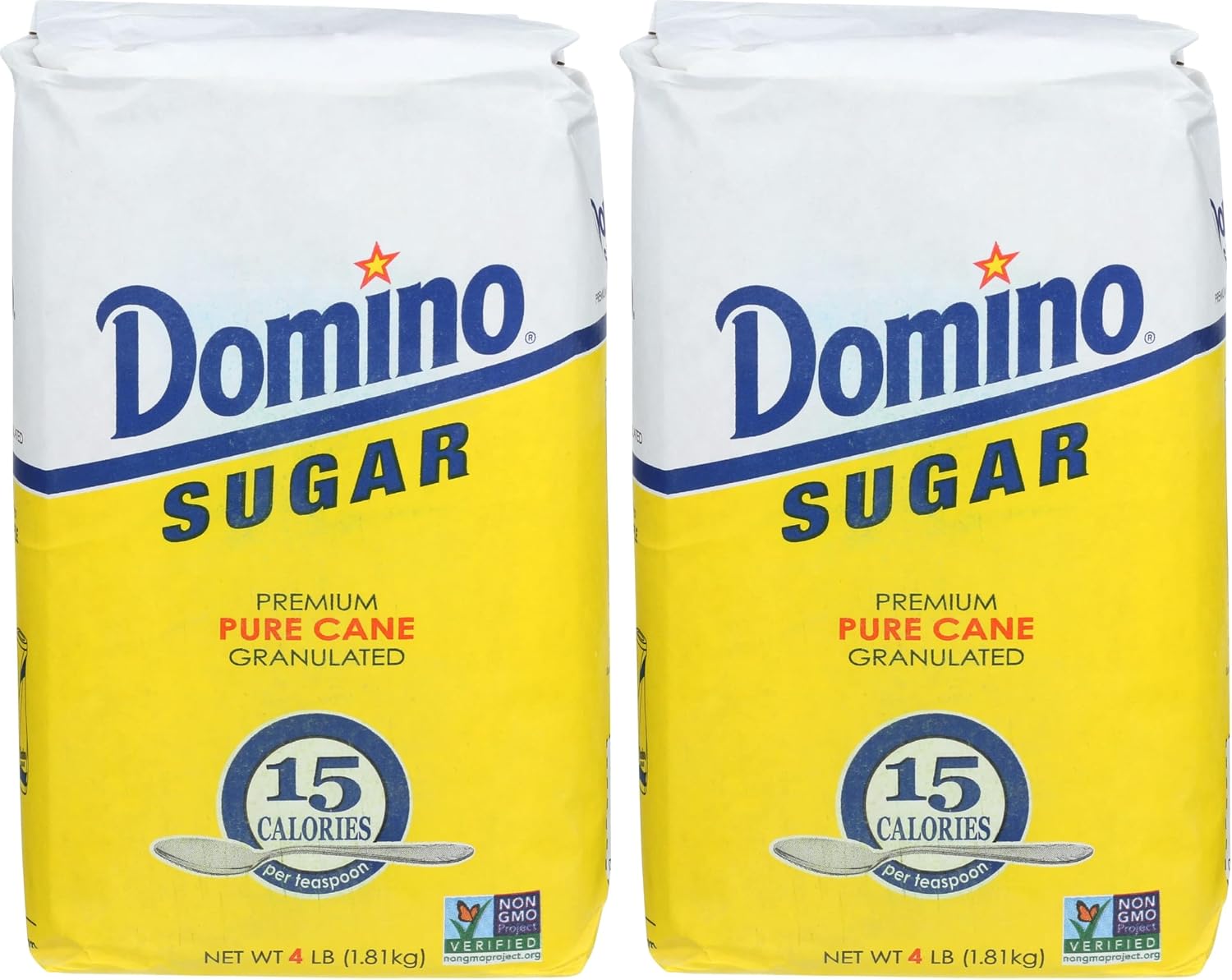 Domino, Granulated White Sugar, 4 lb (Pack of 2)
