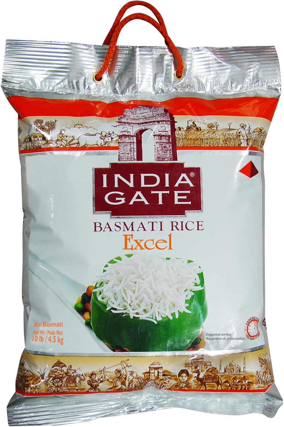 India Gate - White Basmati XL Rice - Excel, 10 Pound