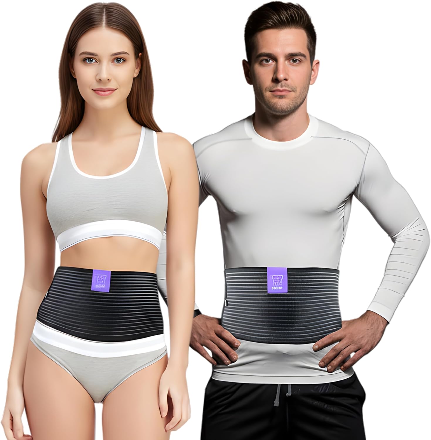 Everyday Medical Umbilical Hernia Belt for Men & Women - Breathable Abdominal Binder Post Surgery, Belly Support Band & Abdominal Compression Garment for Epigastric, Navel & Ventral Hernias - S/M