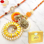 Ghasitaram Gifts Rakhis Online- Echoes of Care rm071 Bhaiya Bhabhi Rakhi with 400 GMS of Soan Papdi