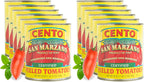 Cento Certified San Marzano Whole Peeled Tomatoes,28 Oz,Canned Plum Tomatoes in Thick Puree with Basil,Grown and Processed in Italy,(Pack of 12)
