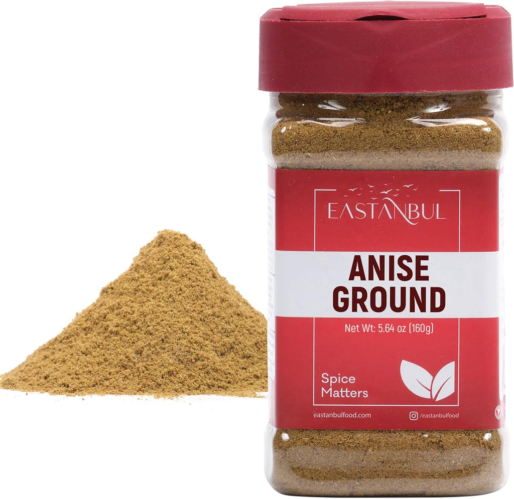 Eastanbul Ground Anise, 5.64oz, Anise Seeds Powder, Ground from Best Whole Seeds, AKA Anis En Polvo, Aniseed, Great for Baking, Tea, Natural, Vegan, Non-GMO
