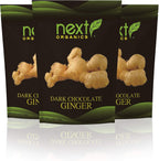 Next Organic Ginger Dark Chocolate Covered, 4-Ounce (Pack of 3)