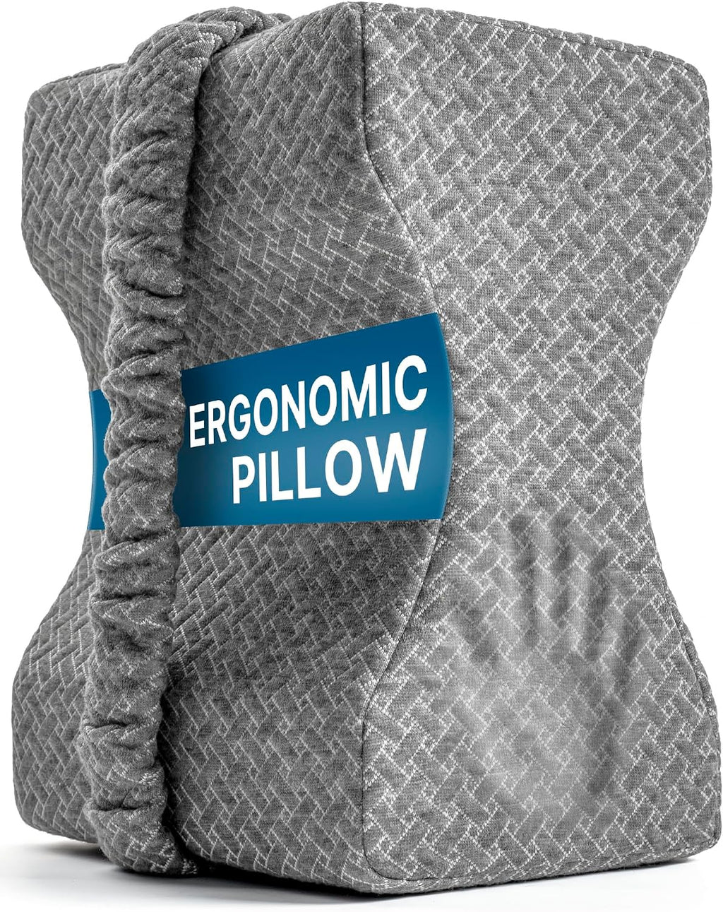 Knee Pillow for Side Sleepers,Memory Foam Leg Pillow for Side Sleeping Between Knees,Knee Cushions for Hip,Back,Joints,Sciatica Pain Relief Pillows,Spinal Alignment Support,Grey