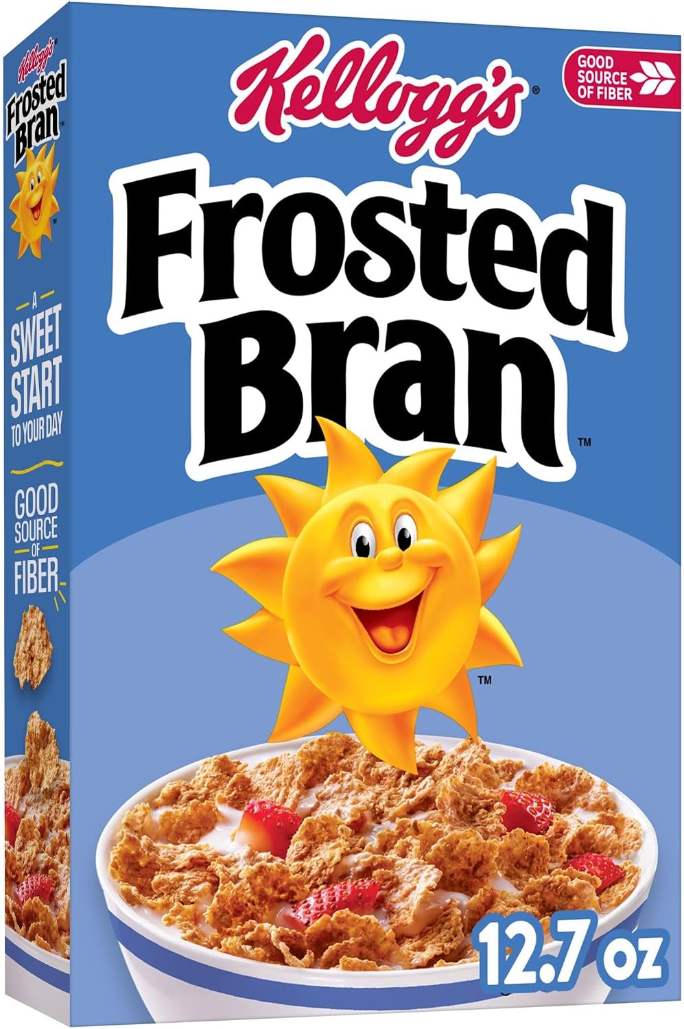 Kellogg's Frosted Bran Breakfast Cereal, Fiber Cereal, Family Breakfast, Original, 12.7oz Box (1 Box)