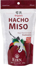 Eden Organic Hacho Miso, Traditionally Made in Japan, Soy, Koji, Rich in Umami, Dark Red, Aged 3 Years, Hatcho, 12.1 oz