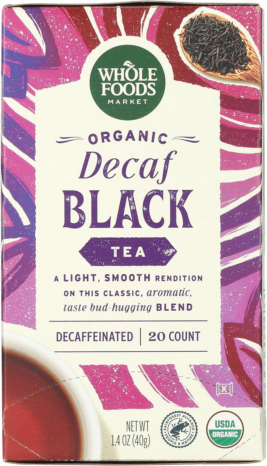 Whole Foods Market, Tea Black Decaf Organic, 20 Count