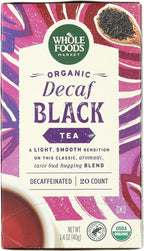Whole Foods Market, Tea Black Decaf Organic, 20 Count
