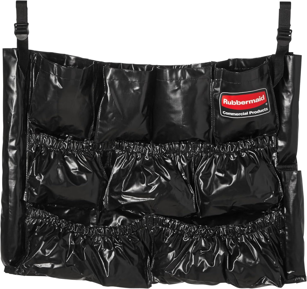 Rubbermaid Commercial Products Brute Caddy Bag, Black, Cleaning Tool and Supply Organizer for Brute Trash Cans