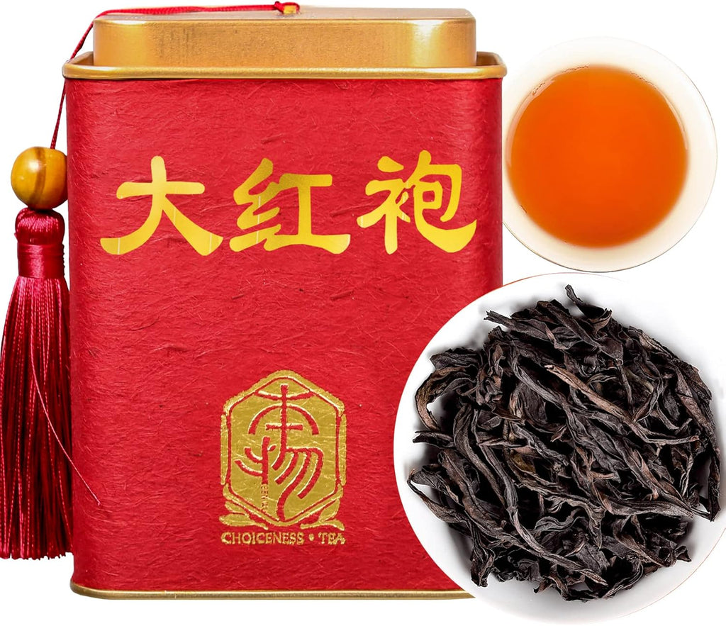 XIXICHA Dahongpao Oolong Tea 4.23oz (120g) China Wuyi Mountain Big Red Robe Oolong Tea Natural Loose Leaf Tea Strong fragrance Flower Fragrance Chinese Tea（96 cups） 特级大红袍 乌龙茶 中国功夫岩茶