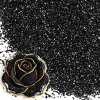 Edible Black Sprinkles for Cake Decorating,150g,Edible Sanding Sugar Crystals,Sprinkle Mix for Cookies,Donut,Ice Cream,Fondant Cake,Caramel Apples,Cupcakes,Desserts,Wedding Birthday Easter Party Supplies