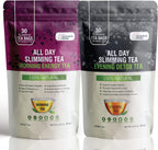 ALL SLIMMING HERBS All Day Slimming Tea For Weight Loss - All Natural 30 Days Detox Teas That Flattens Tummy - Daytime Energy Boost Tea 30 Bags + Evening Detox Tea 30 Bags
