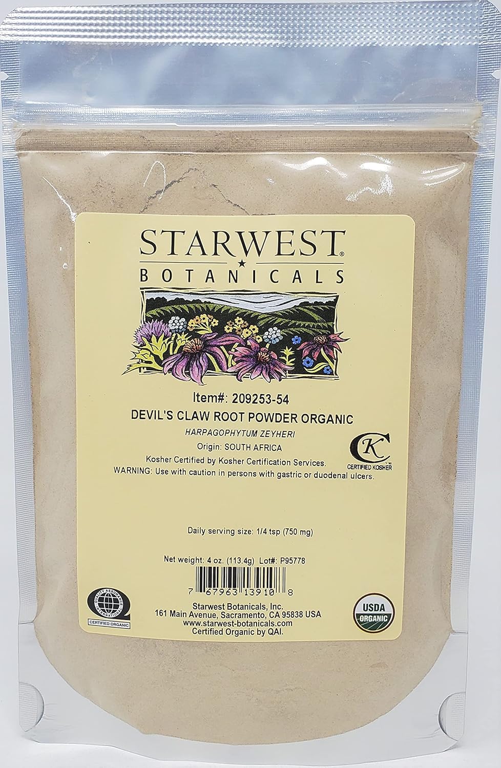 DEVIL'S CLAW ROOT PWD ORG 4OZ