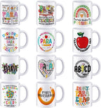 12 Pcs Paraprofessional Gifts Bulk, Paraprofessional Day Mugs 11oz Ceramic Cup for Para Supplies Teacher Assistant Grad Paraeducators, Teacher Aids, Classroom Staff Appreciation Gifts
