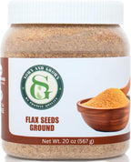 Sown and Grown Ground Flaxseed - 20oz | Natural Golden Flax Seeds Powder | Smoothies, Baking & Weight Management | Omega-3 Rich