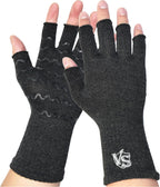 Vital Salveo-Fingerless Compression Arthritis Gloves Carpal Tunnel Computer Typing for Men and Women Daily Support (1 Pair)