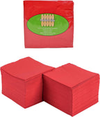 2 Ply Red Beverage Napkins (Pack of 100ct)