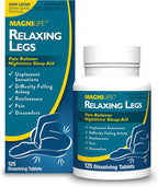 MagniLife Relaxing Legs, Restless Legs, Natural Sleep Aid and Pain Reliever, Calms Jerks, Restlessness, and Discomfort - 125 Quick Dissolve Tablets