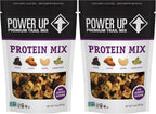 Power Up Premium Trail Mix - Protein Packed 14oz,No Added Sugar,Made Without Peanuts,Gluten Free,Vegan,Non-GMO,(Pack of 2)