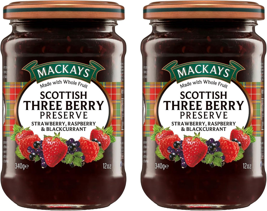 Mackays Scottish Three Berry,340g Each (Pack of 2)