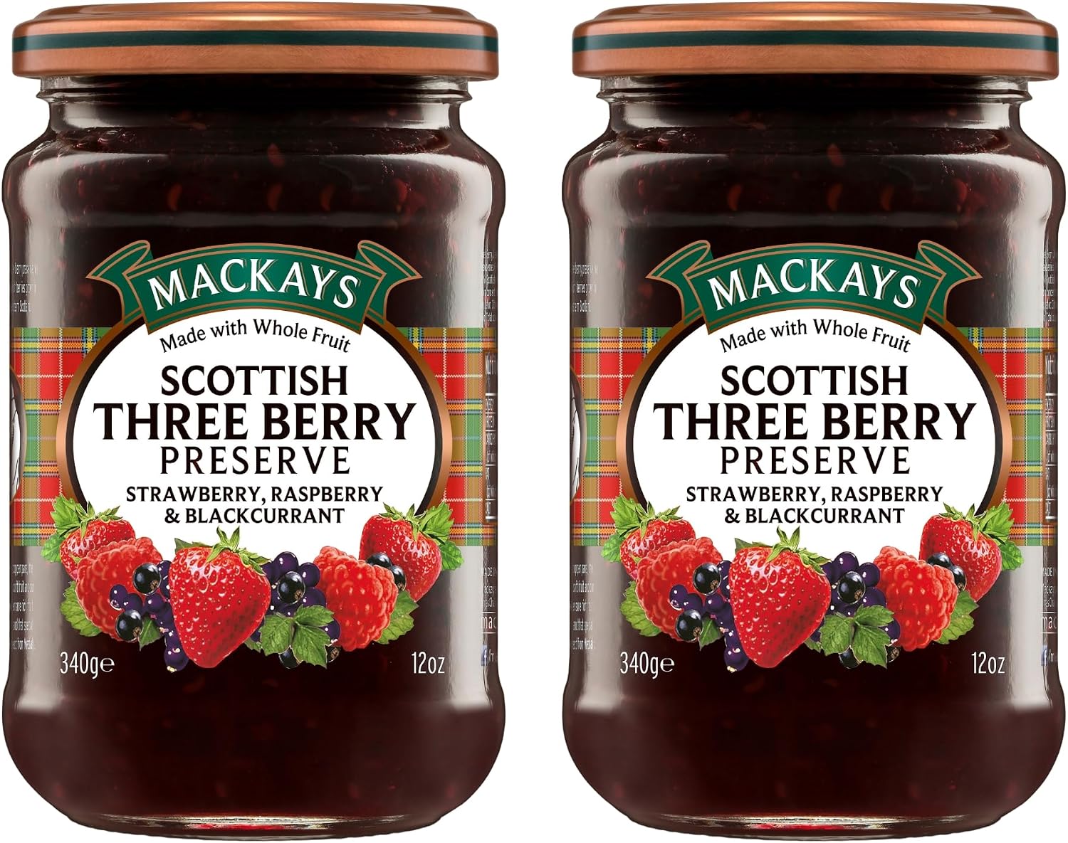 Mackays Scottish Three Berry,340g Each (Pack of 2)