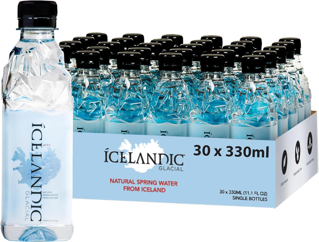 Icelandic Glacial Natural Spring Alkaline Water, 330 mL / 11.1 Fl Oz (Pack of 30)
