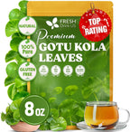 FreshDrinkUS, Premium Gotu Kola Leaves (Centella asiatica) | 8 oz Dried Loose Leaf | Naturally Mild & Earthy Herbal Tea – Premium Quality Leaves. Sugar-Free. Caffeine-Free. Vegan