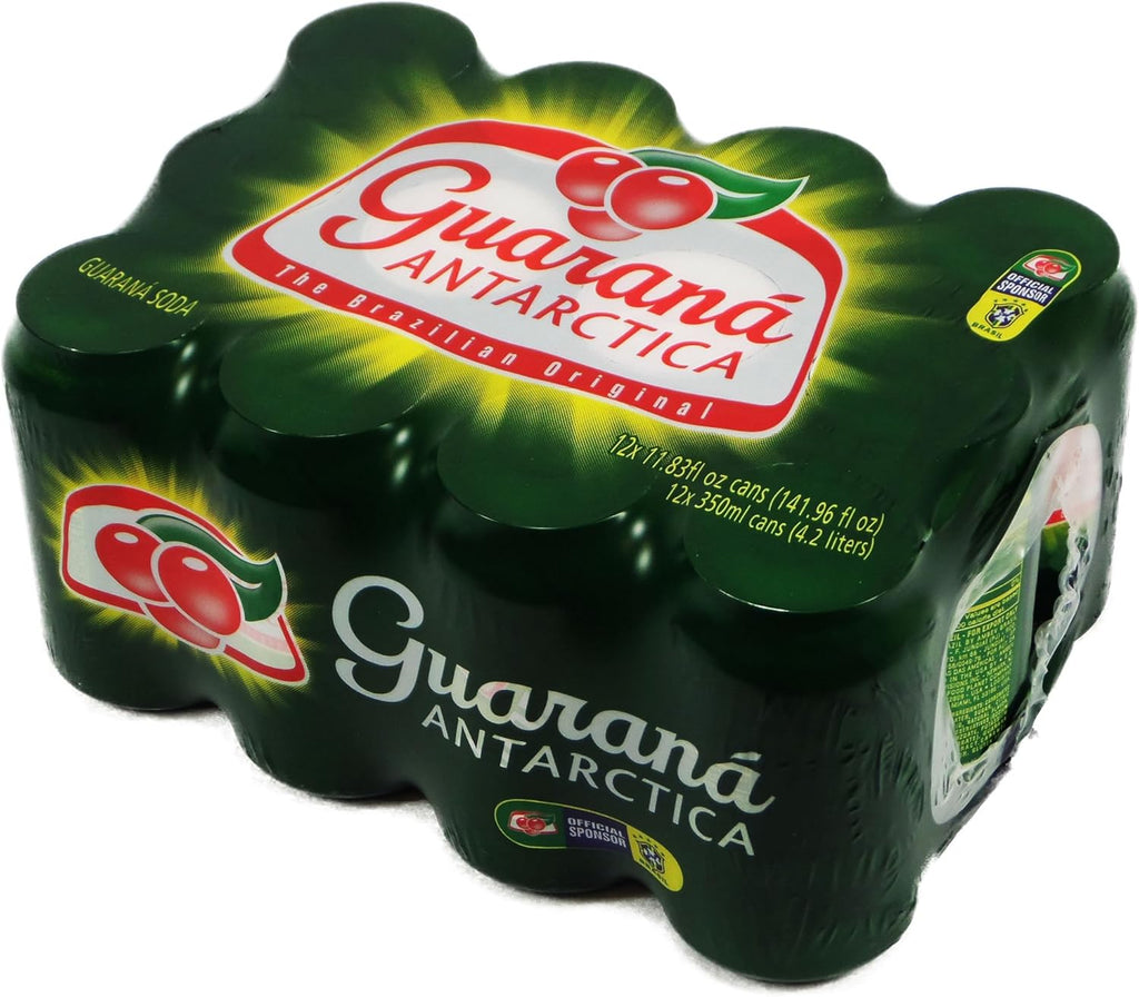 Guaraná Antárctica Soft Drink - 12 Pack - 11.83 FL.Oz - Refrigerante Guaraná Antárctica Lata 350ml - 12x1