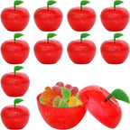 10 Pcs Mini Christmas Apple Container Plastic Filled Bobbing Apple Containers for Graduation Thank You Teacher Gift, Back to School Gift, Party Favors