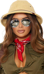 Forplay Women's Be Your Guide Safari Costume Hat, Beige, O/S