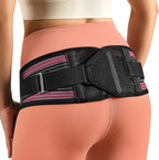 X-Shape Hip Brace - SI Joint & Sacroiliac Support Belt for Sciatica Pain Relief, Postpartum Recovery, Pelvic Stabilization - Breathable Two-Panel Design with 4 Silicone strips (Adjustable, L)
