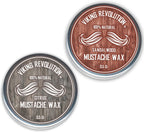 Viking Revolution Mustache Wax 2 Pack - Beard & Moustache Wax for Men - Strong Hold Helps Train Tame & Style (Citrus & Sandalwood, 2 pack)