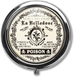 Poison Pill Box Case Pillbox Holder Trinket Stash Box Arsenic Vintage Style Medicine Vitamin Pill Organizer Case Black 1 Count (Pack of 1)