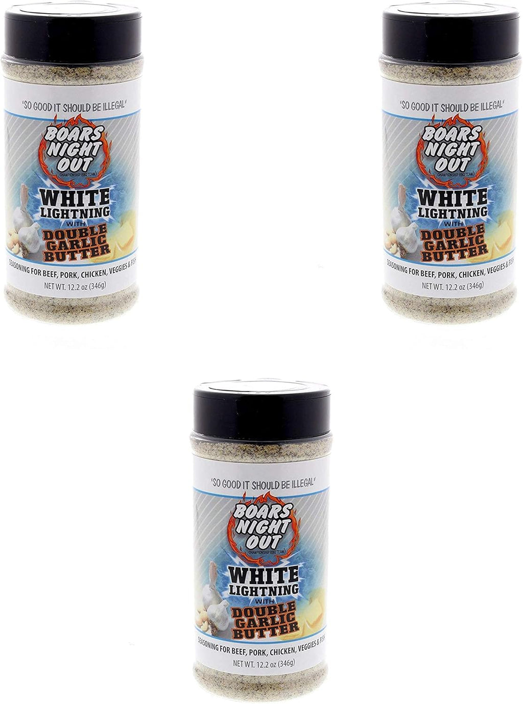 Boars Night Out White Lightning with Double Garlic Butter Pack of 3