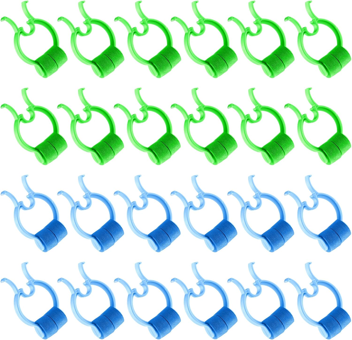 24 Pieces Nose Clips Nose Bleed Stopper Plastic Nose Clip Nose Pincher Nasal Clip Kit for Snoring Stop Accidental or Emergency Condition Swimming (Green, Blue)
