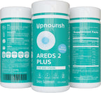 UpNourish AREDS 2 Plus Eye Vitamin Supplement, AREDS 2 Zinc Free Formula with Lutein, Zeaxanthin, Saffron, Astaxanthin & DHA - 120 softgels