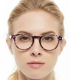 OCCI CHIARI Lightweight Designer Acetate frame Stylish Reading Glasses For Women(Purple,3.0)