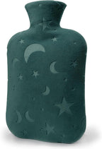 Hot Water Bottle with Soft Cover, 2L Hot Water Bag for Menstrual Cramps, Neck and Shoulder Pain Relief, Hot and Cold Therapies, Hand Feet Warmer, Green