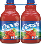 Clamato Original Tomato Cocktail, 64 fl oz bottle 2 Pack, Flavored With Tomato Juice & Spices, Perfect Mixer for the Authentic Michelada, Bloody Mary Drinks, and Seafood Cocktail