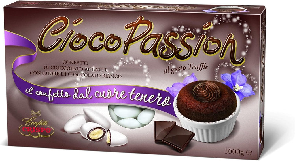Crispo Confetti: "Ciocopassion" Trouffle Taste Chocolate Dragees 1000g 35oz [ Italian Import ]