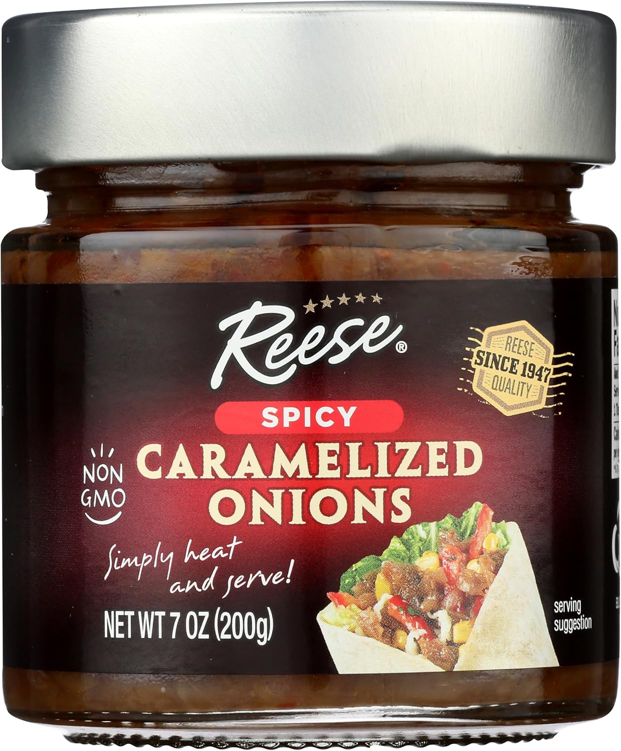 Reese Spicy Caramelized Onions - 7 Ounces (Pack of 1)