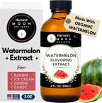 Natural Watermelon Extract for Baking, Ice Cream, Drinks and Candy - 2 Oz - Harvest Moon Delights - Watermelon Flavoring, Flavor