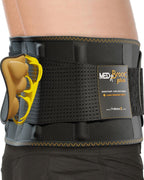 MEDiBrace PLUS Lower Back Brace for Lifting at Work with Ergonomic Dimensional Lumbar Pad - Back Support Belt for Pain Relief for Men and Women - Medical Grade Orthopedic Waist Compression (Small)