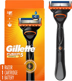 Gillette Fusion5 Power Razor for Men, 1 Gillette Power Razor Handle + 1 Blade Refill