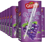 Gefen Grape juice Box Drink, 6.75oz (27 Pack) 100% Grape Juice, Tasty & Refreshing, Kosher for Passover, Drinking Straw included