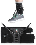 Core Products FootFlexor Foot Drop Brace - Soft Ankle Foot Orthosis (AFO) for Walking Support - Drop Foot Brace for Men & Women, Medium/Large