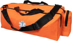 PrimaCare KB-1172 EMT First Responder Oxygen O2 Gear Bag with Multiple Compartments, Waterproof Reinforced Bottom, Heavy-Duty Zipper, 32" x 12" x 13", Orange