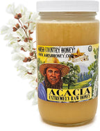 Goshen Amish Country Extremely Raw Acacia Honey - Unfiltered, Unprocessed, Pure & Natural - Harvested in the USA - Rich Flavor for Tea, Cooking, Wellbeing - Kosher Certified - 16oz Glass Jar